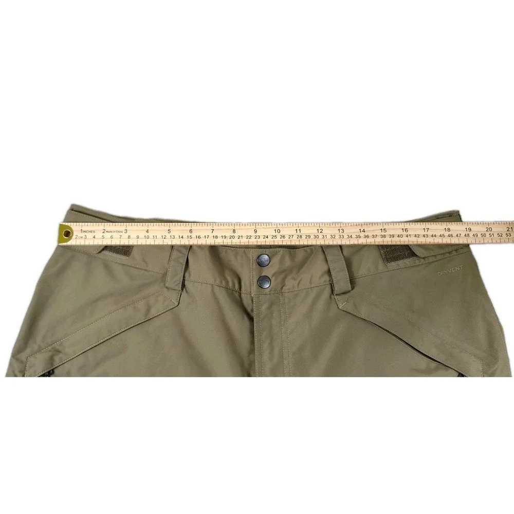 The North Face Hyvent Snow Pants Mens LG Tan Olive  Nylon Ski Snowboard NFOA2TJJ